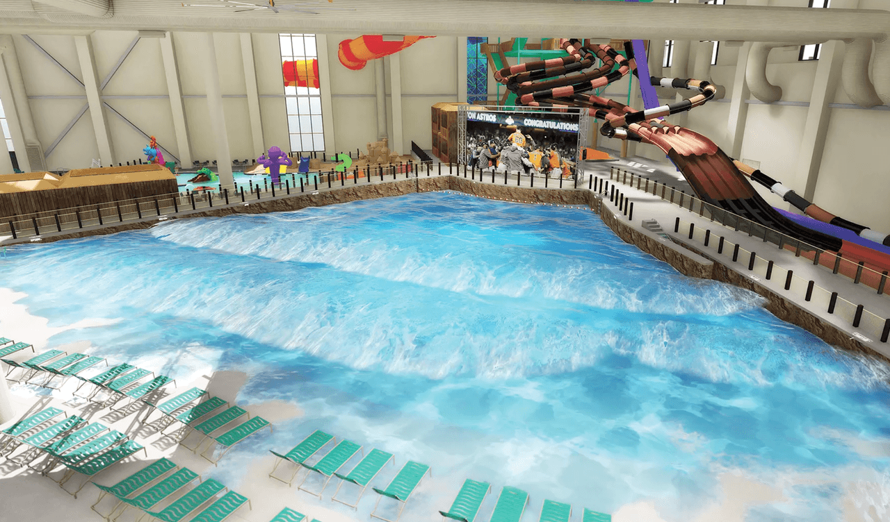 Mira cómo luce el parque acuático.