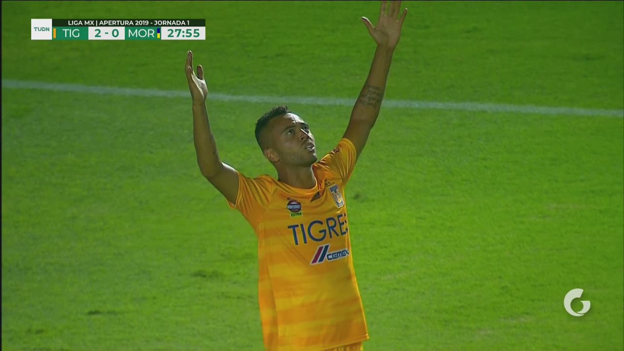 Gran definición de Carioca para el 2-0 de Tigres