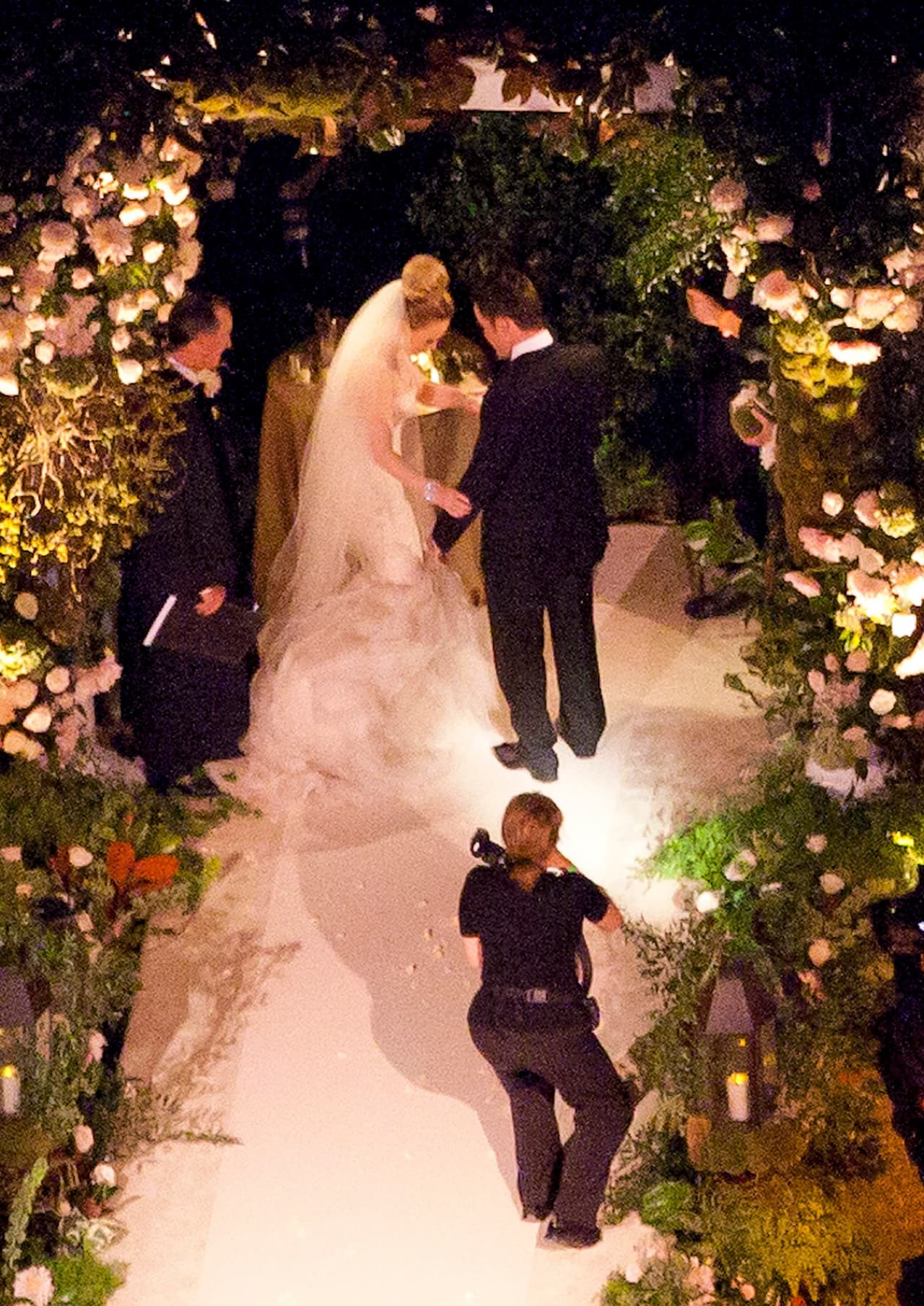 Hillary Duff en su boda con Mike Comrie