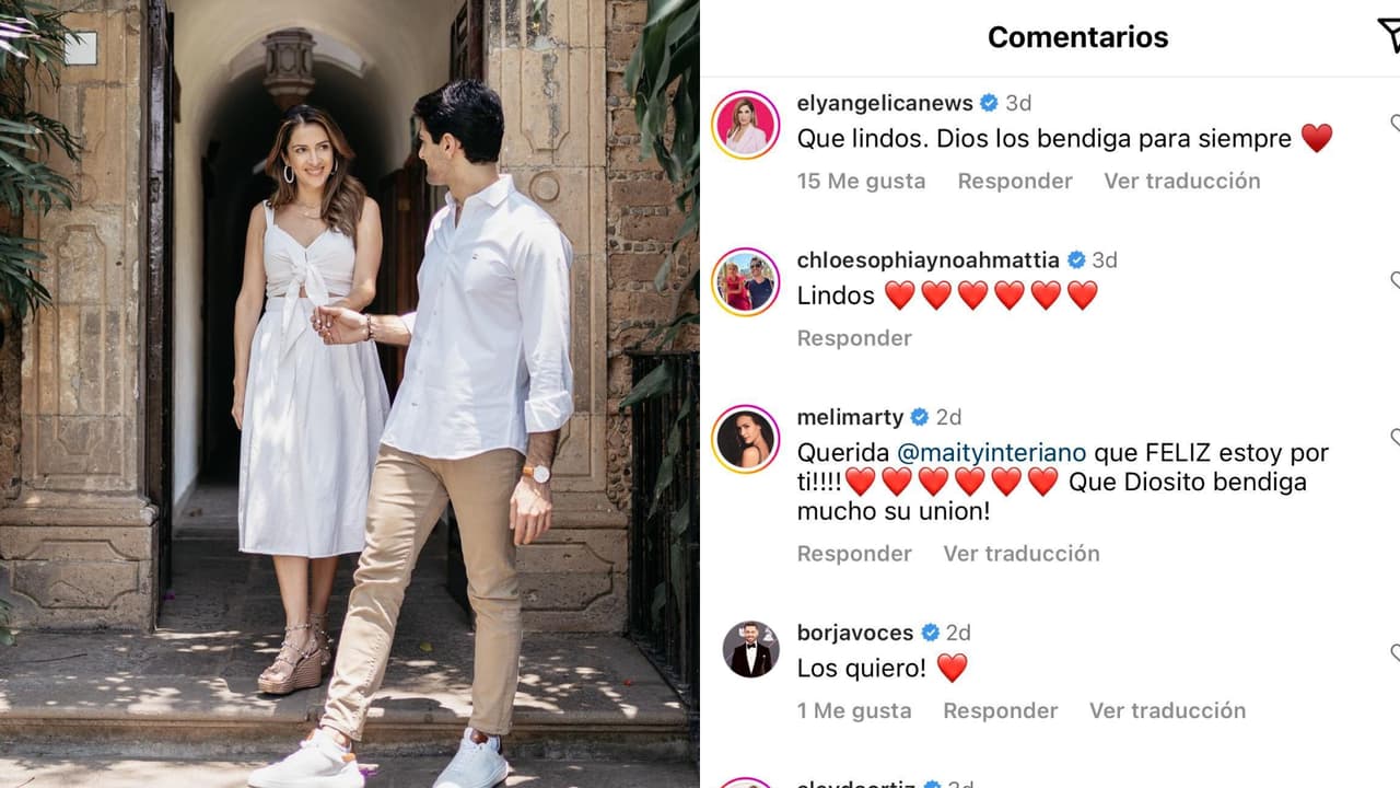 Varios miembros de la familia Univision se unieron para felicitar a Maity Interiano por su boda al civil.