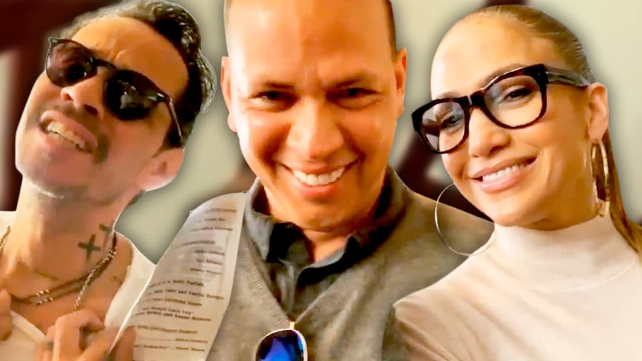 El video de ARod sentado entre Marc Anthony y JLo durante un momento especial para los tres