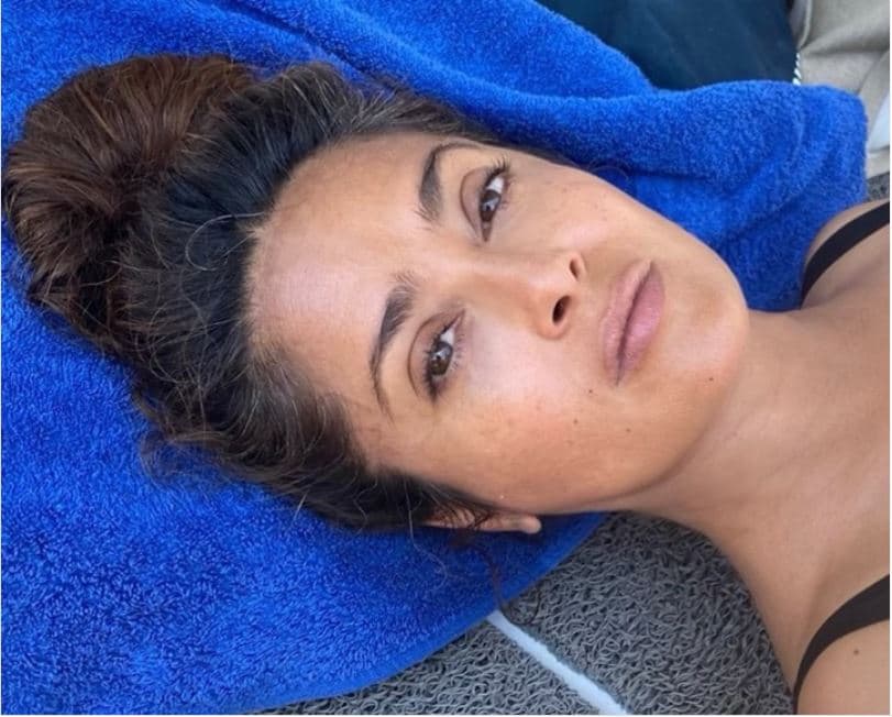 Salma Hayek sin maquillaje