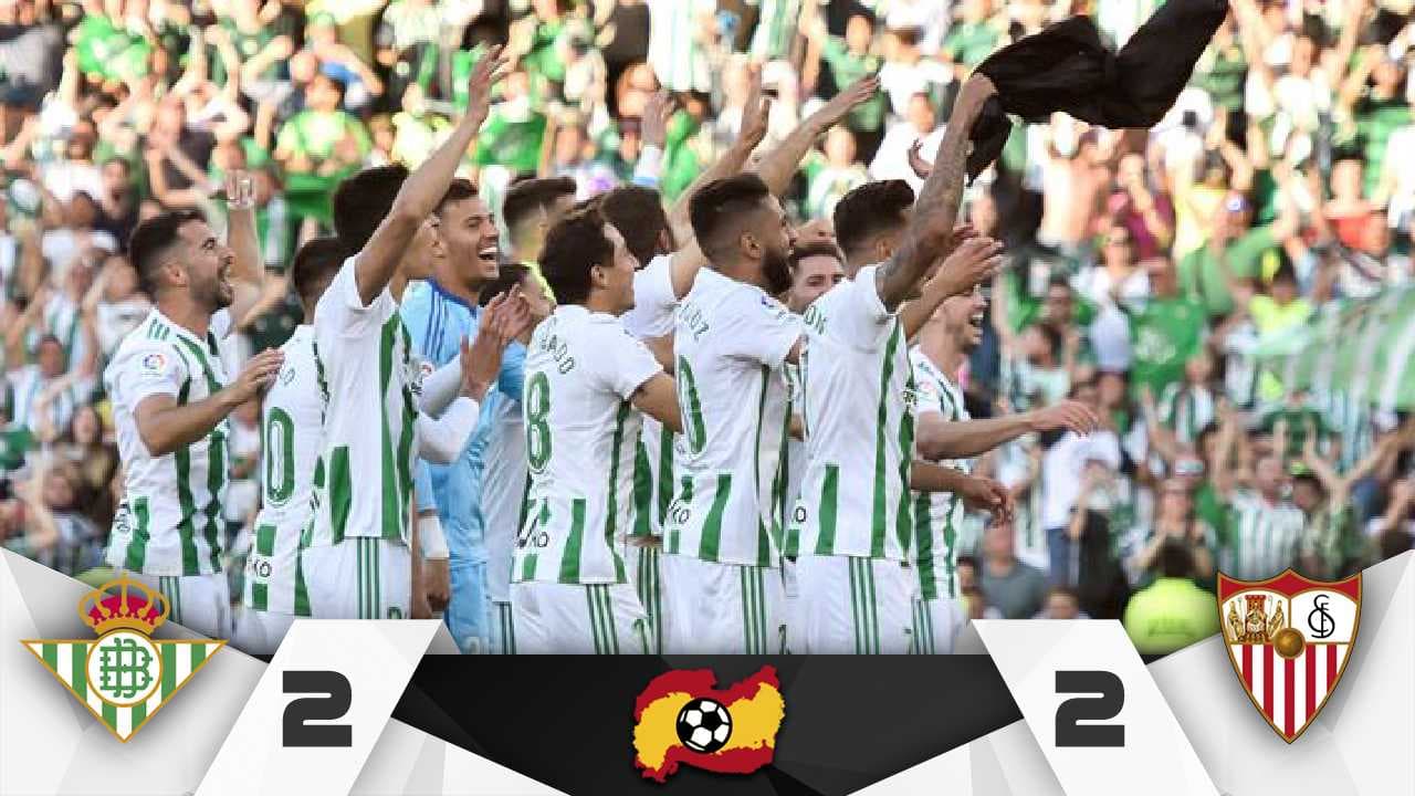 Betis y el Sevilla brindaron un buen encuentro en la penúltima jornada de la Liga de España.