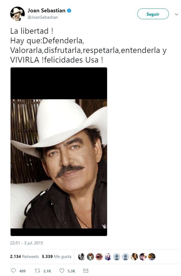 Este sería el último mensaje que Joan compartiría con su público, unos días antes de morir.