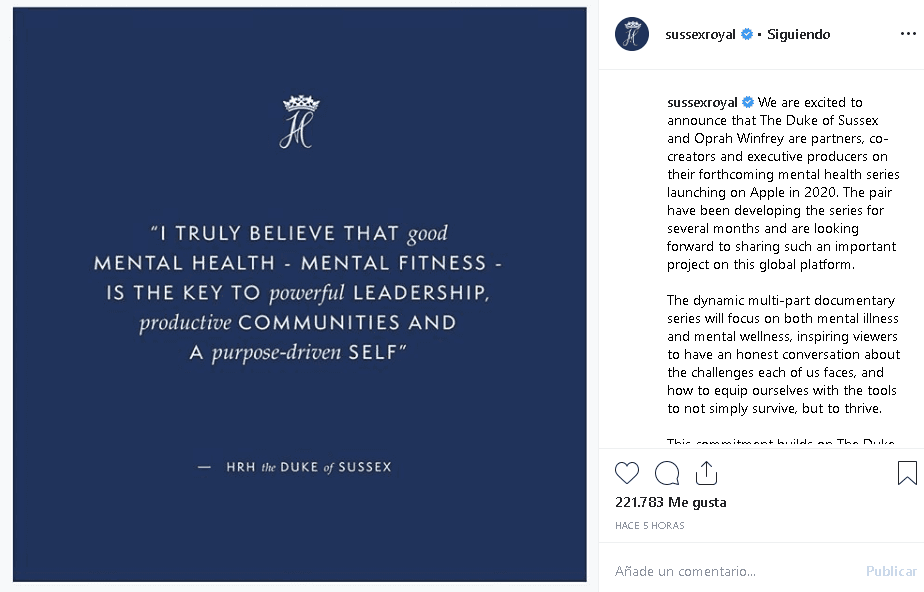 <b>8. Publicar en sus propias redes</b>
<br>Con la 
<a href="https://www.univision.com/famosos/los-7-mensajes-ocultos-de-meghan-markle-y-el-principe-harry-que-descubrimos-en-su-nueva-cuenta-de-instagram-fotos" target="_blank">reciente apertura del Instagram</a> de la pareja, comenzó a barajarse la posibilidad de que Meghan y Harry presenten la primera foto de su hijo tal y como lo han hecho las mamás de los bebés más esperados en la era de las redes sociales: en sus propias cuentas.
<br>Se trata de una estrategia bien conocida por las famosas que utilizan esos medios a su favor -y a la que Meghan no es ajena.
<br>