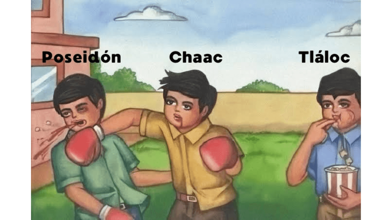 La supuesta batalla entre Chaac y Poseidón inundó de memes las redes sociales.