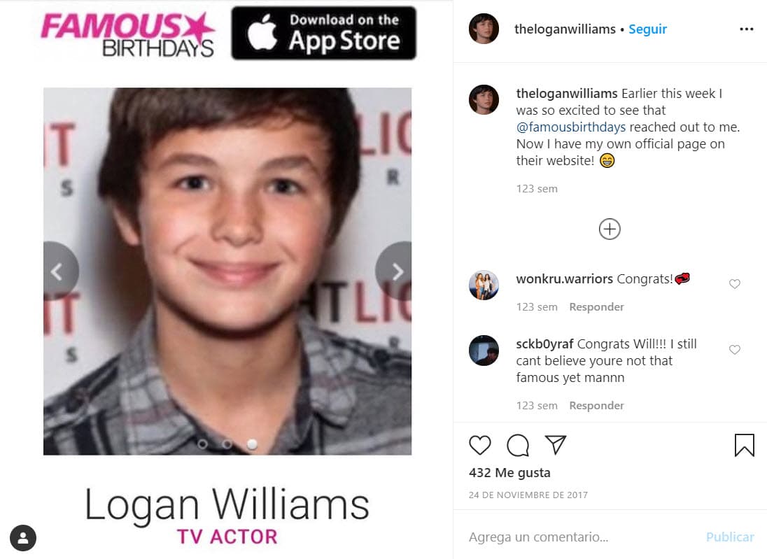 "Mis pensamientos y oraciones estarán con él y su familia. Estoy seguro que es un momento inimaginablemente difícil para ellos. Mantengan a Logan y a su familia en sus pensamientos y oraciones durante este extraño y difícil momento. Enviando amor a todos", se lee en Instagram.
<br>