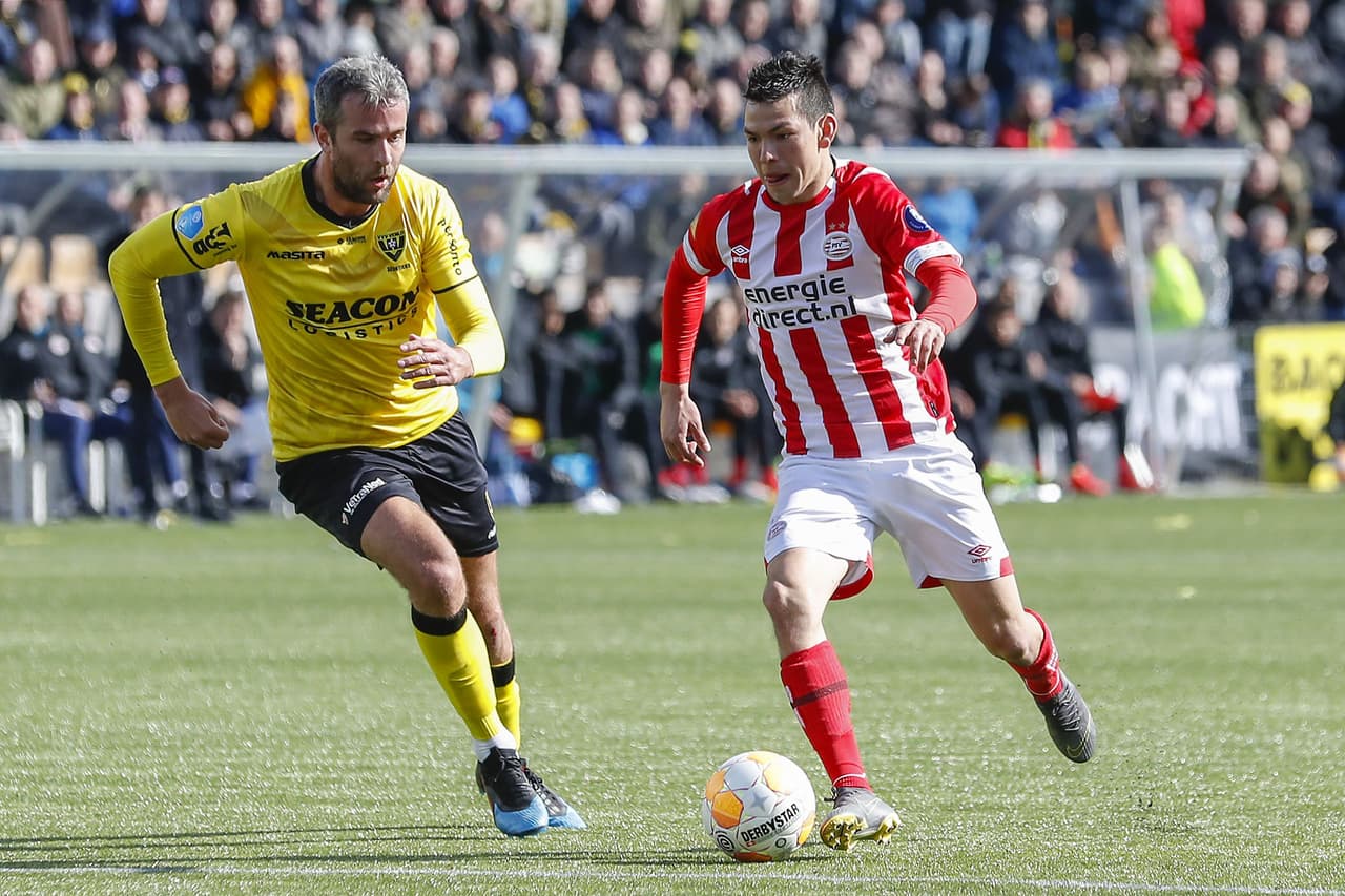 El mexicano Hirving Lozano anotó al minuto 41 del segundo tiempo el gol del 1-0 de PSV Eindhoven en su visita al VVV-Venlo en la Jornada 26 de la Eredivisie, donde es líder con 67 puntos.