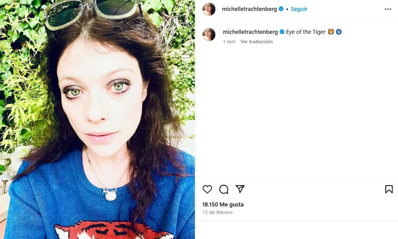Michelle Trachtenberg publicó su última 'selfie' el pasado 12 de febrero.