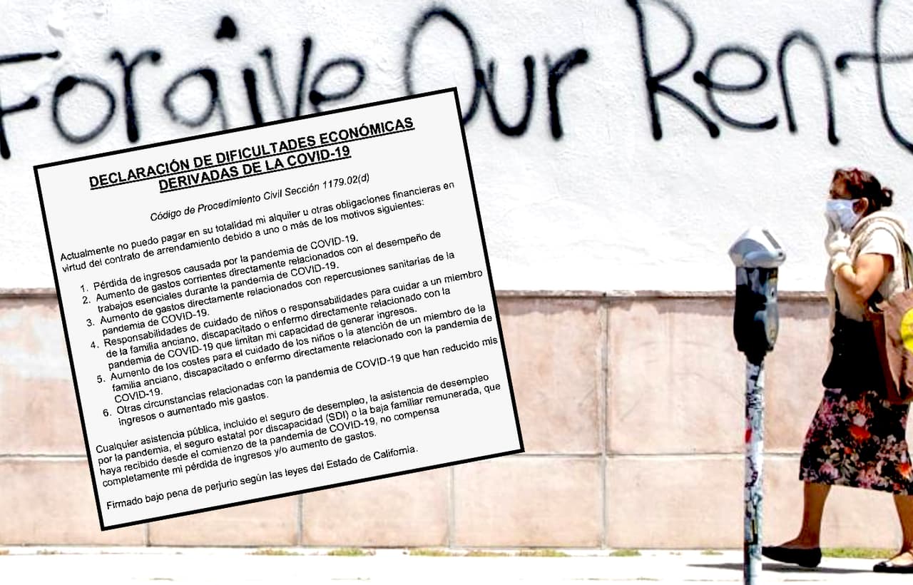 Evita el desalojo: presenta este documento al propietario si no puedes pagar la renta debido al coronavirus