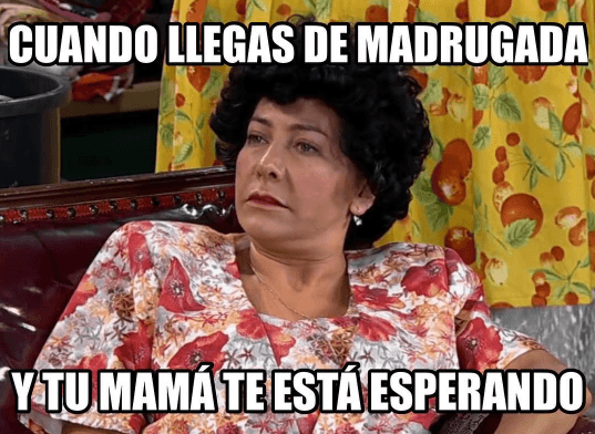 La reacción de una mamá que se desvela para asegurarse de que su criatura llegue con bien.
<br>