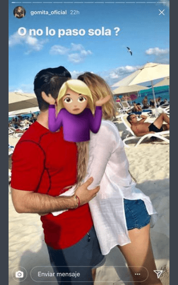 Durante su estancia en Playa del Carmen en febrero de 2018 compartió en sus historias de Instagram algunas imágenes junto a un misterioso hombre.