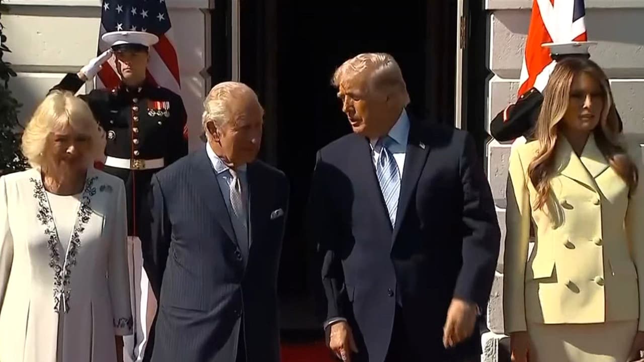 Donald Trump y Melania Trump reciben al rey Carlos III y Camila, reina consorte del Reino Unido
