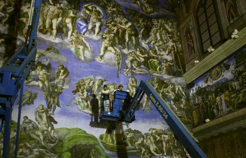 La Ciudad de México presentó una reproducción a tamaño real de la famosa Capilla Sixtina del Vaticano, en un proyecto que aspira llevar a los capitalinos este emblemático patrimonio de la humanidad. (Foto: EFE)