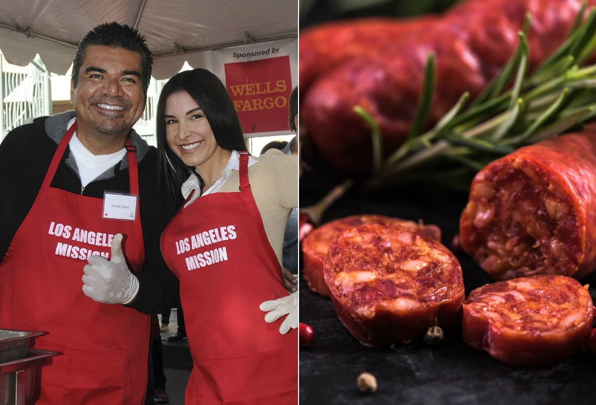 El comediante George Lopez tiene un fuerte vínculo con su ascendencia mexicana. Por eso, los platillos que contienen chorizo lo vuelven loco.