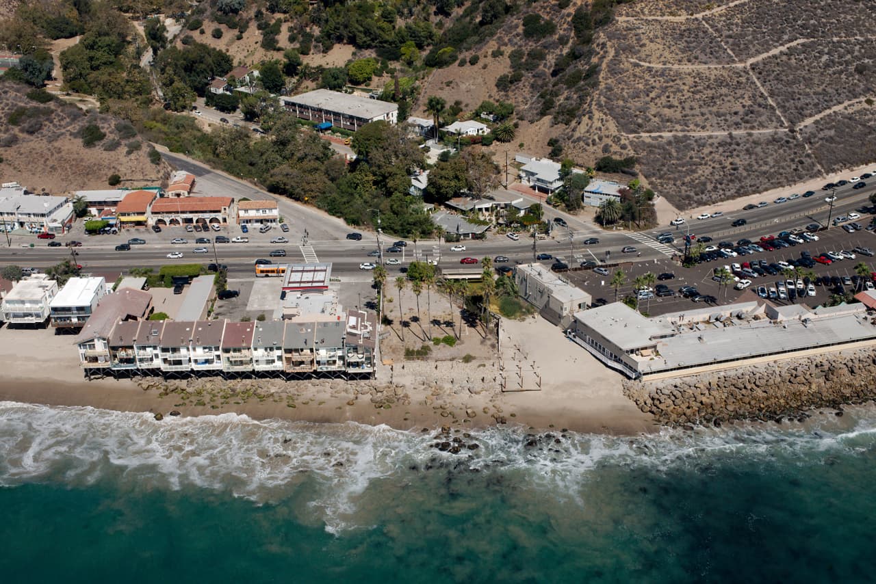 Las Flores State Beach en Las Flores Creek en el condado de Los Ángeles.