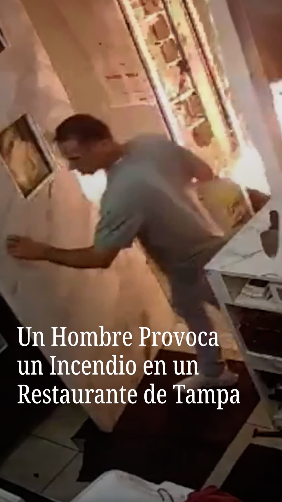 Un hombre provoca un incendio en un restaurante de Tampa