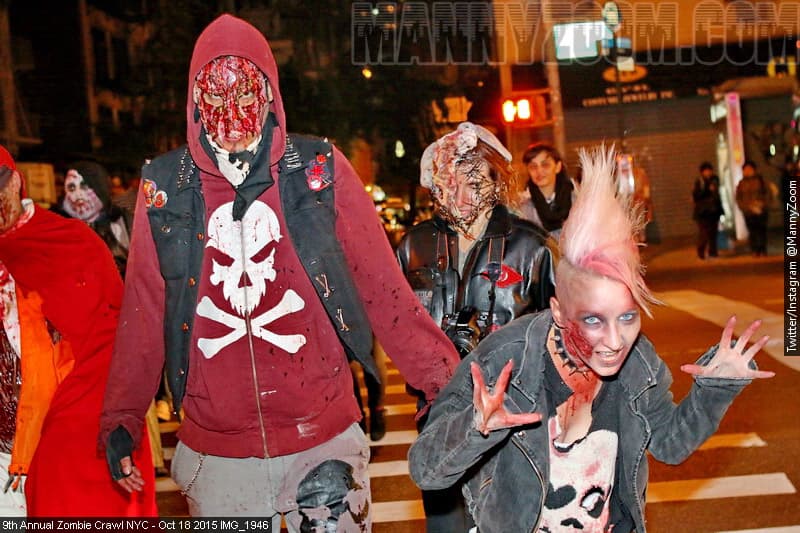 La ciudad de Nueva York se llenó de zombies en el Zombie Crawl 2015.