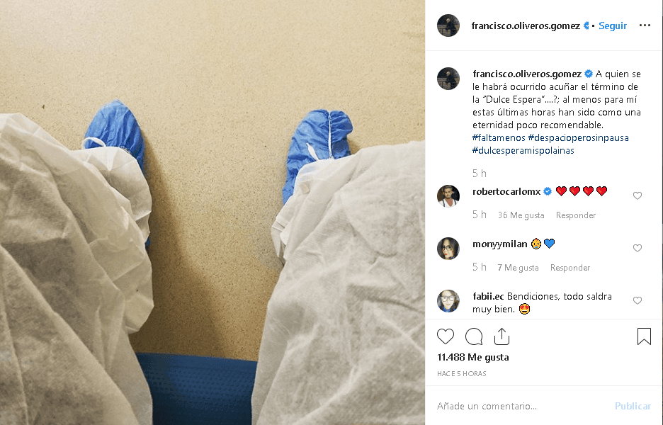 "¿A quién se le habrá ocurrido acuñar el término de la 'dulce espera'? Al menos para mí estas últimas horas han sido como 
<b>una eternidad </b>poco recomendable", fue el mensaje del ingeniero.