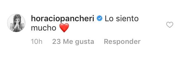 El actor argentino le dejó este mensaje tras el triste anuncio.