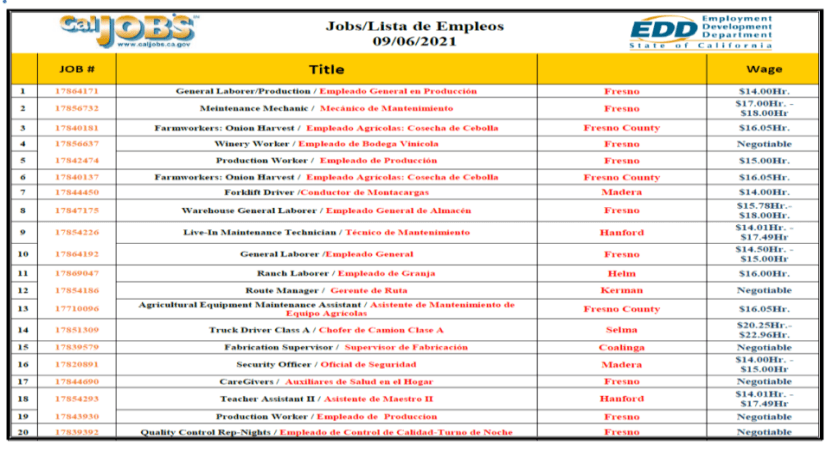 Estas son las 20 ofertas de empleo de la semana