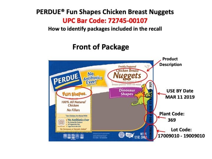 Así puedes identificar los empaques del recall de Perdue por errores en la etiqueta.