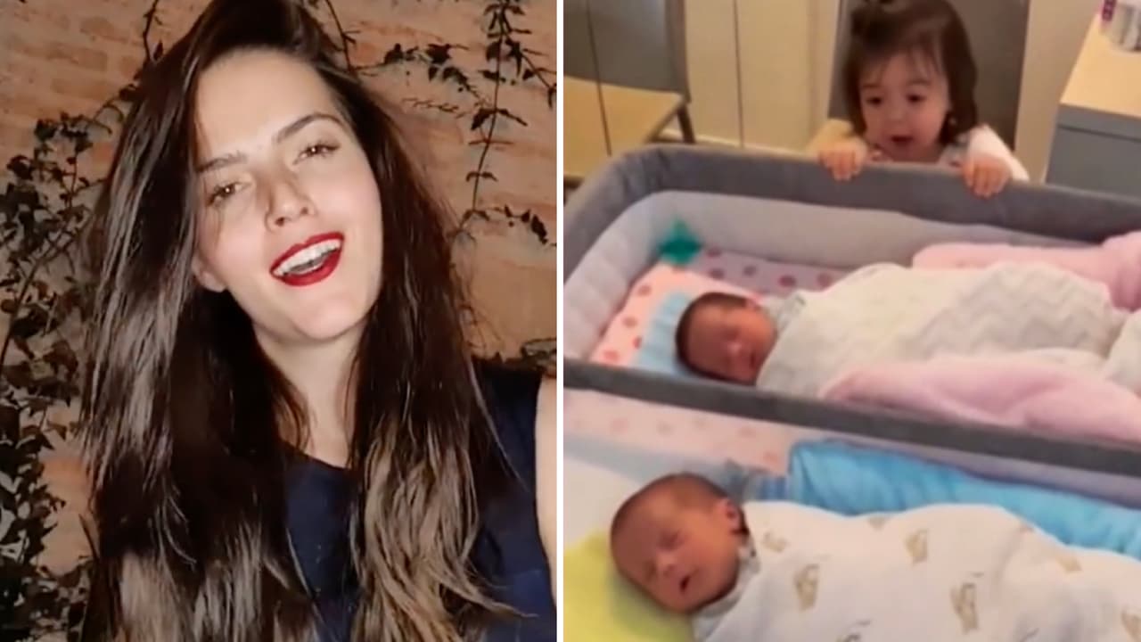 La hija de Claudia Álvarez tiene una simpática técnica para arrullar a sus hermanitos que te encantará