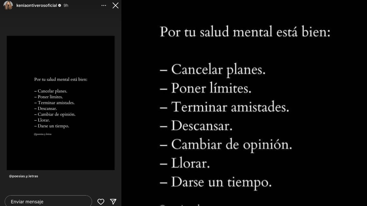 En este otro compartió uno en el que se habla sobre la salud mental.