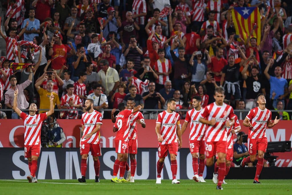 Los fanáticos en el estadio Montilivi se ilusionaron con dar una sorpresa contra un grande de España.