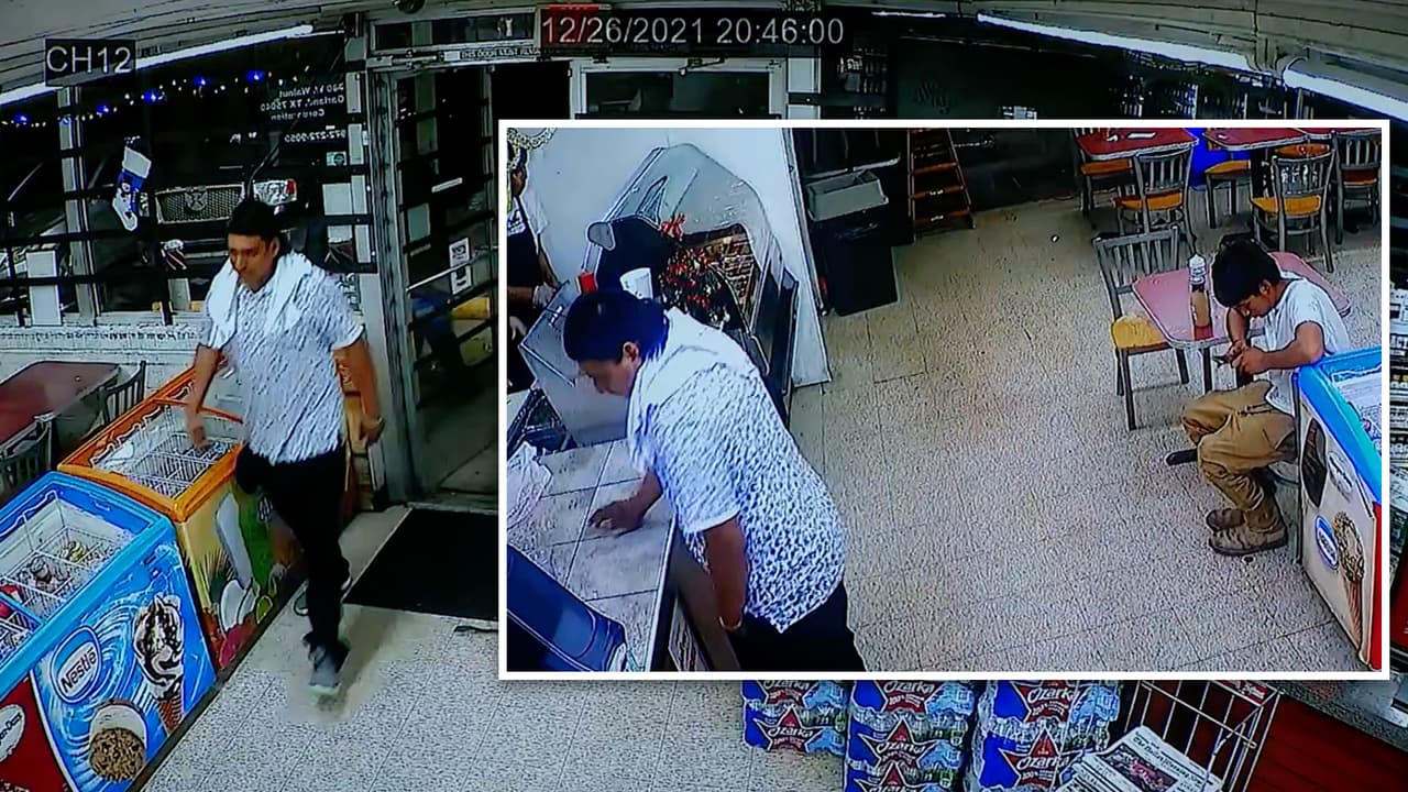 A las 8:46 pm, otra de las víctimas, 
<a href="https://www.univision.com/local/dallas-kuvn/triple-homicidio-garland" target="_blank">Iván Noyola de 16 años</a>, llegó a la tienda y fue al mostrador, allí ordenó algo a los empleados, muy cerca de Xavier. 
<b>No se saludan, ni hablan entre ellos.</b>
