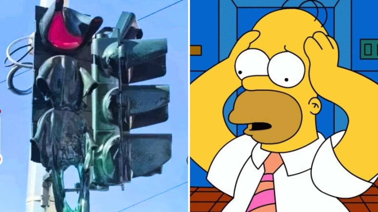 Semáforos derretidos por el calor en México alarman a los internautas: "El fin del mundo empezó"