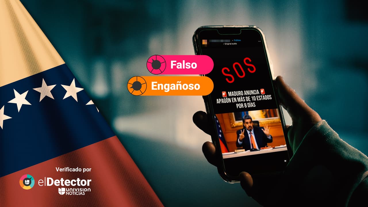 Es falso que Maduro haya anunciado que habrá un apagón de varios días en Venezuela