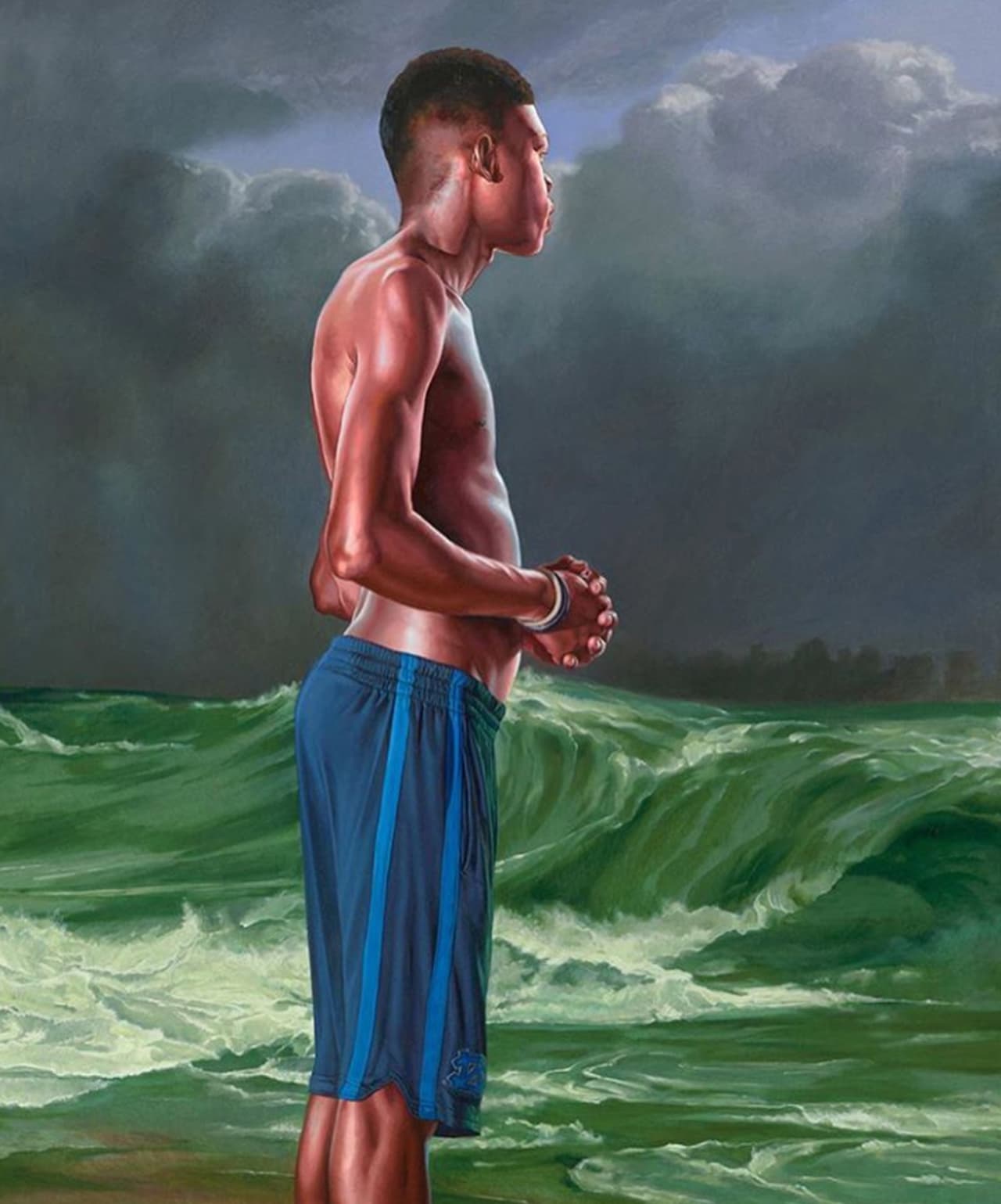 El trabajo de Kehinde Wiley, quien nació en Los Ángeles pero vive en Nueva York, ha sido exhibido y coleccionado por múltiples museos y galerías de EEUU. Sus coloridas pinturas retratan la fuerza y el poder en los rostros, cuerpos y vestimentas de personajes afroamericanos.