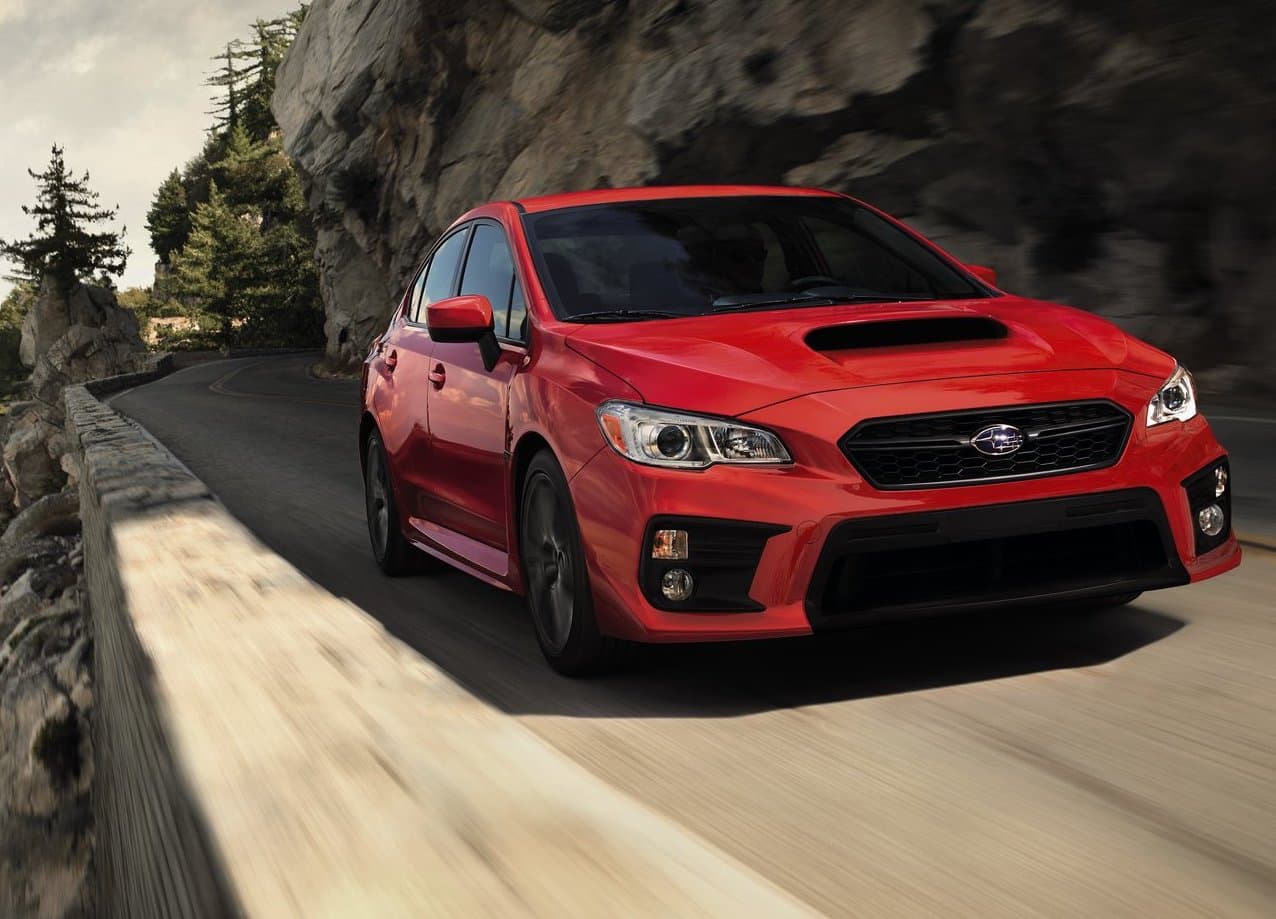 <b>1. Subaru WRX</b>
<br>
<br>Porcentaje de dueños con al menos una multa por exceso de velocidad: 20.12%
<br>Precio base: $27,195
<br>Potencia: 268 HP
<br>
<br>En la imagen un Subaru WRX 2018.