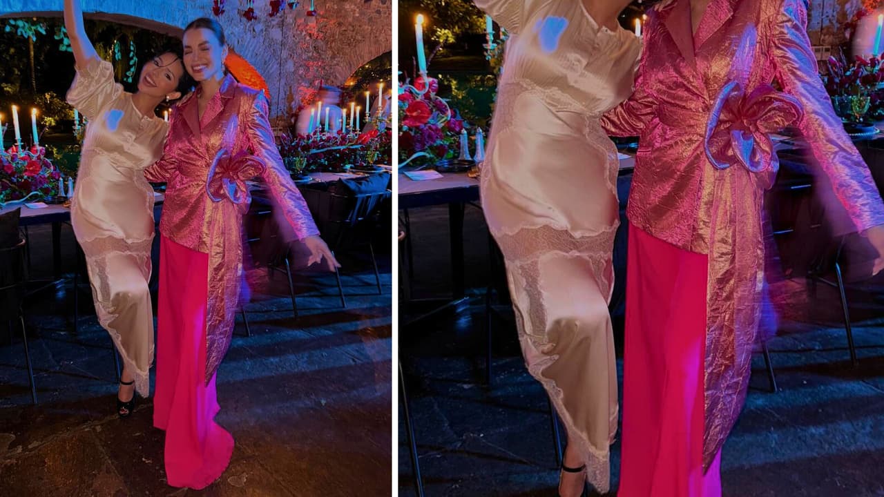 Ángela Aguilar usó un segundo vestido de novia el día de su boda con Nodal.