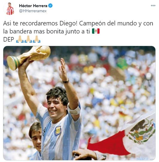 Los íconos del deporte se despidieron de Diego Armando Maradona en redes sociales.