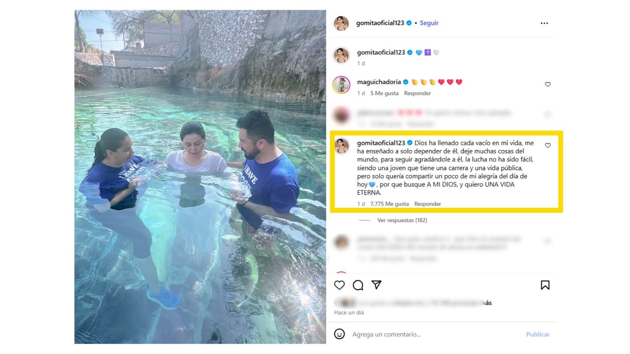 Así fue el bautizo de Gomita.