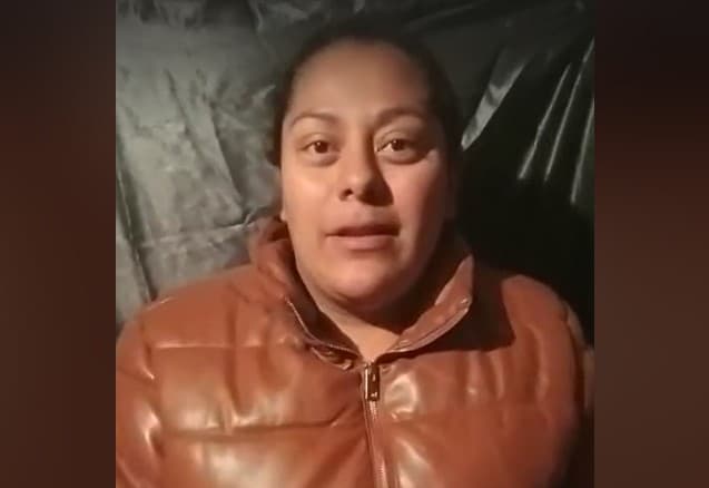 Jessira Chavarría en el video grabado por los coyotes.