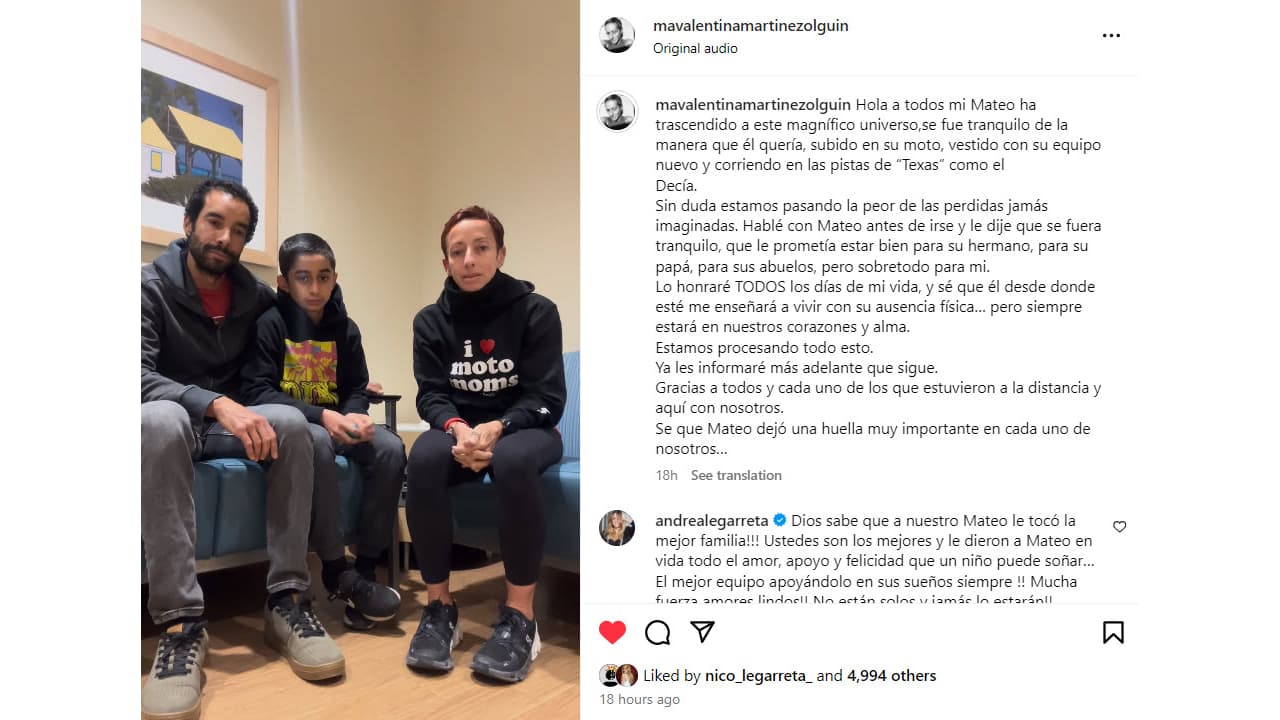 Padres de Mateo Díaz agradecen las muestras de cariño.