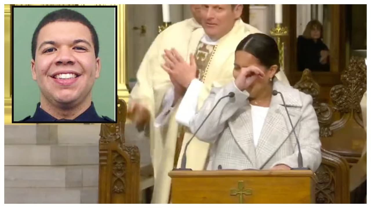 Viuda del oficial Jason Rivera espera su bebé "milagro" un año después del tiroteo en Harlem