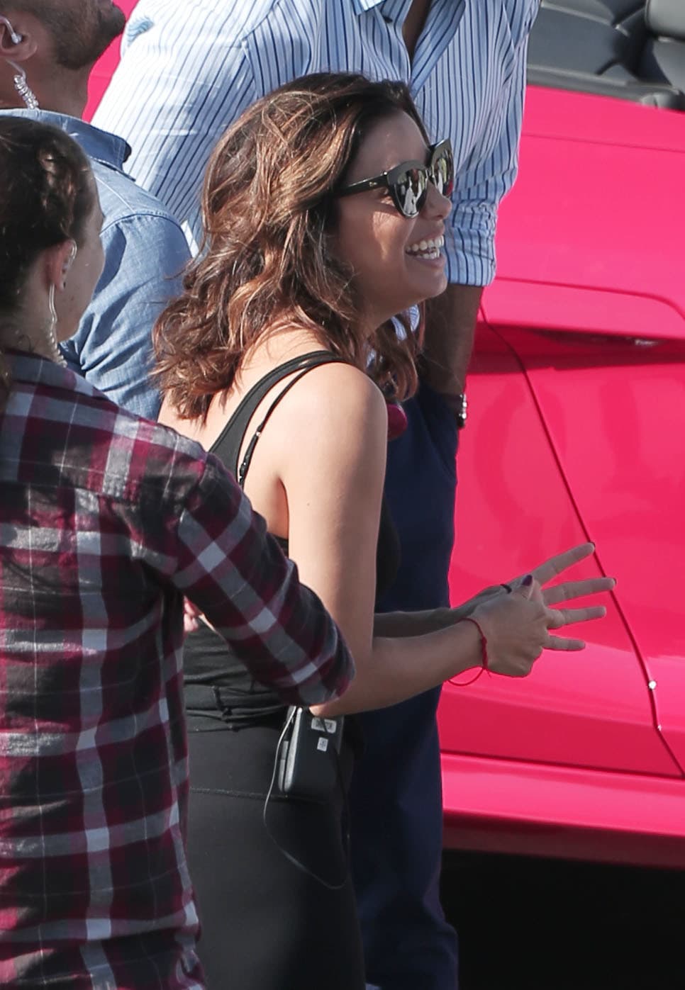 Eva Longoria la está pasando de maravilla en el set de la serie Jane The Virgin.