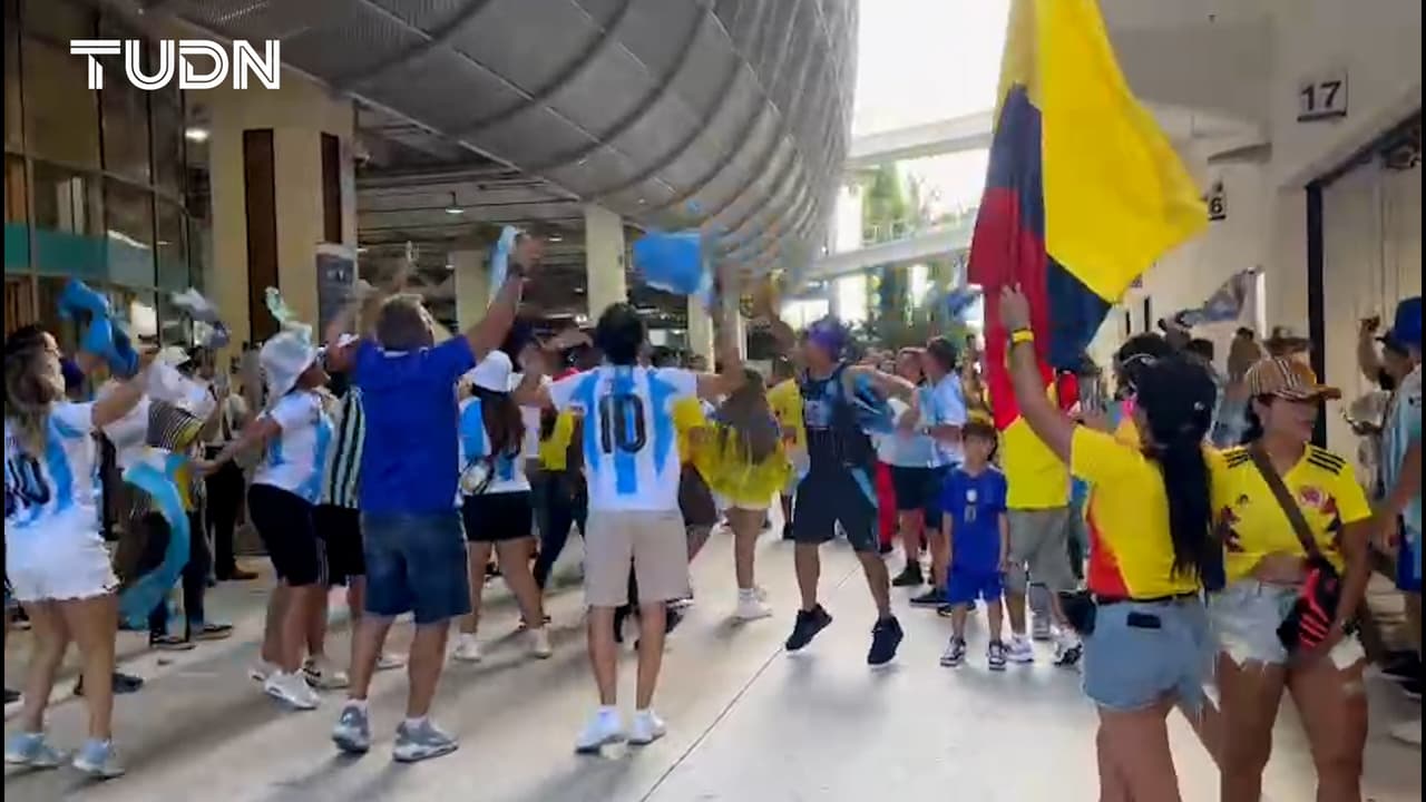 ¡Maravilloso ambiente! Fiesta en Miami por la Final Argentina-Colombia