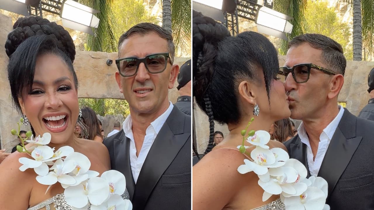 Carolina Sandoval y su novio se dejan ver muy enamorados: ¡se dieron un beso frente a las cámaras!