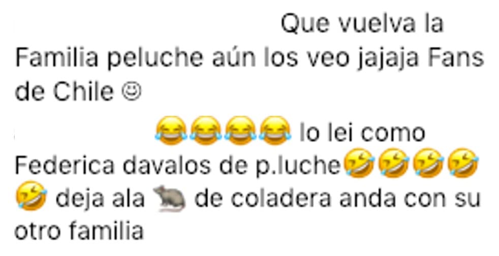 Algunos de los mensajes de la publicación se unieron al reclamo apoyando las palabras de Federica. Otros más pedían a los actores que el exitoso programa regresara a la pantalla chica con nuevos episodios.