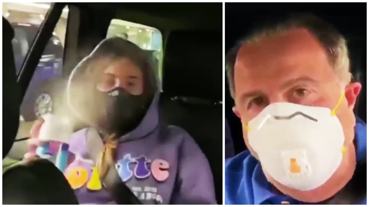 En video: el momento en que Mia de Molina casi llena de desinfectante a su papá Raúl