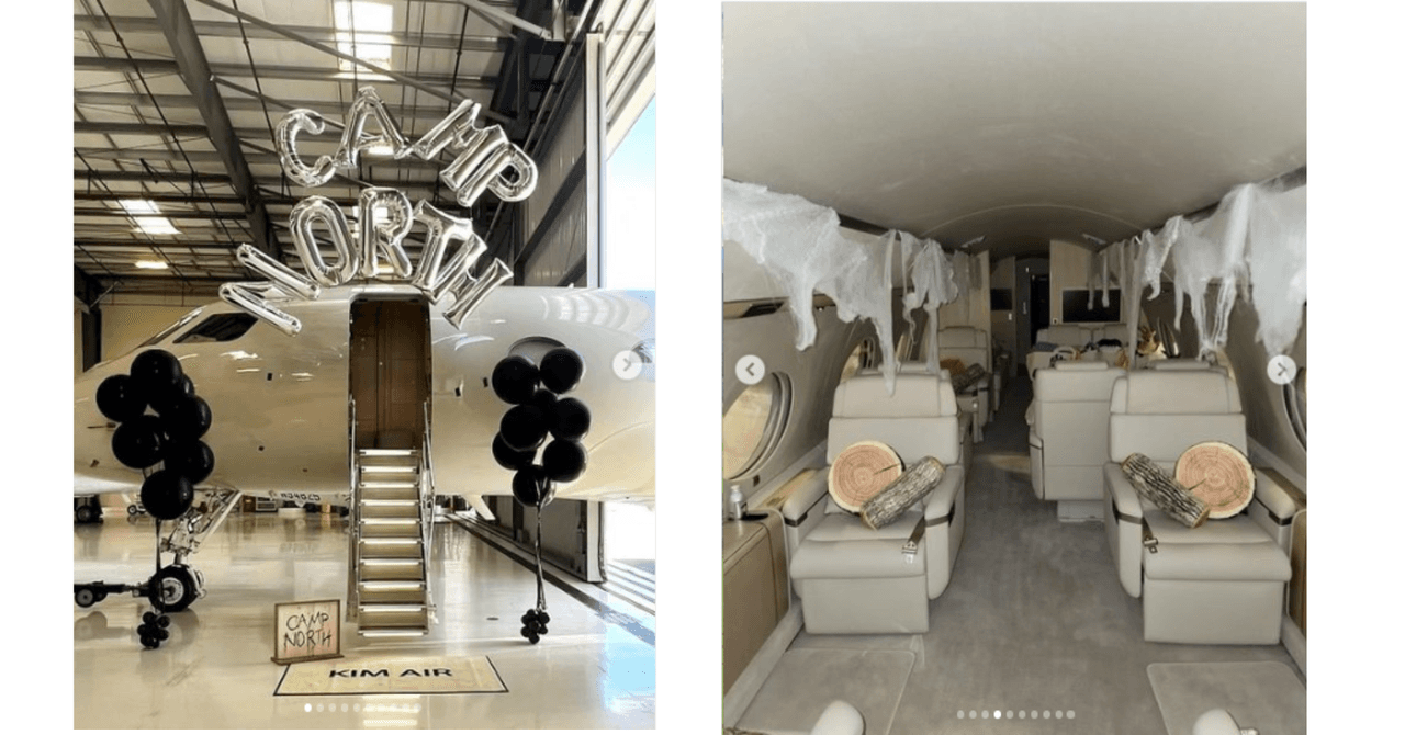 Kim Kardashian usó su avión privado para festejar el cumpleaños 9 de North