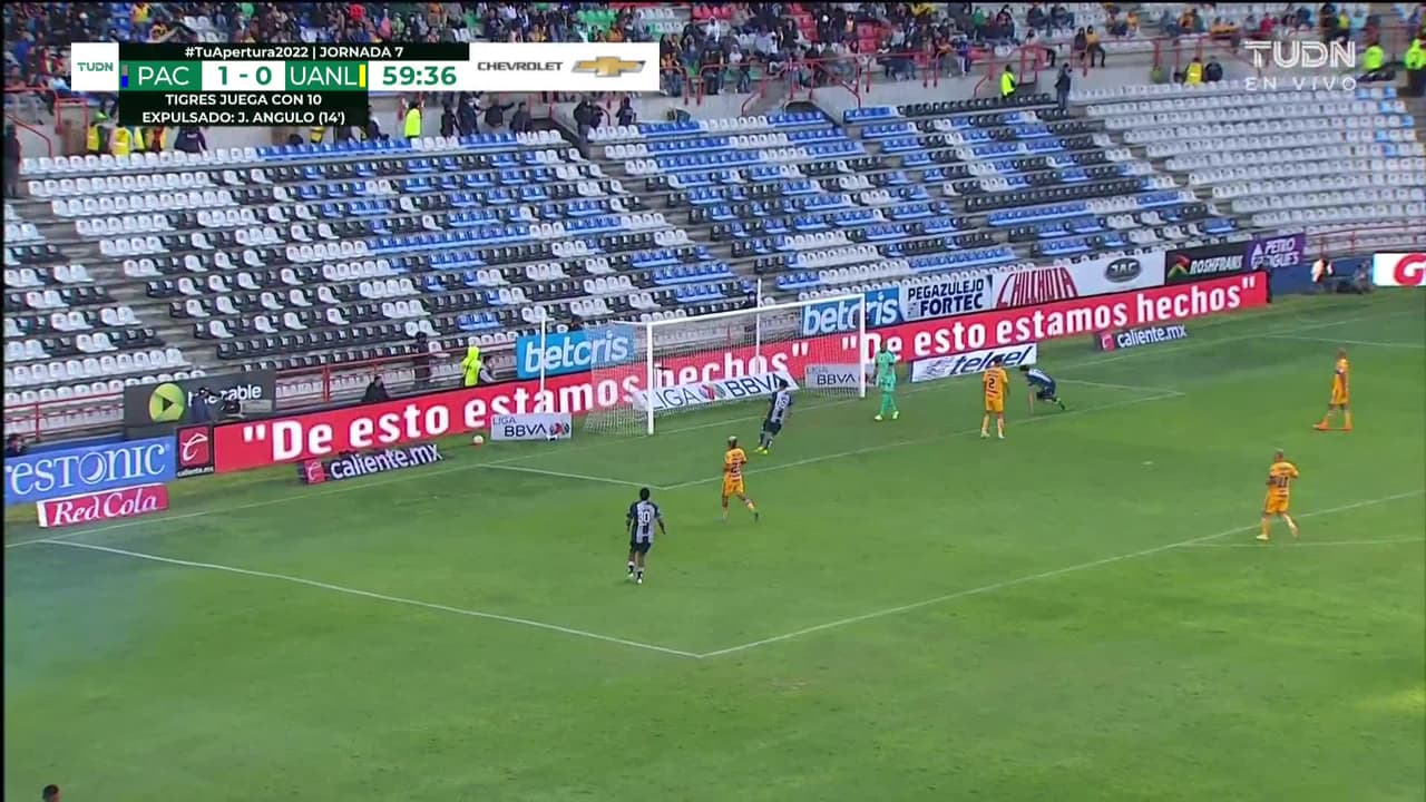 ¡GOL!  anota para Pachuca. Nicolás Ibáñez