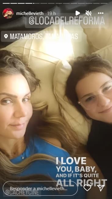 Michelle Vieth ha compartido en Instagram momentos de la aventura que apenas iniciaron en Matamoros. "Viviendo un sueño de la mano de mi amor chiquito", se lee en una de su publicaciones.