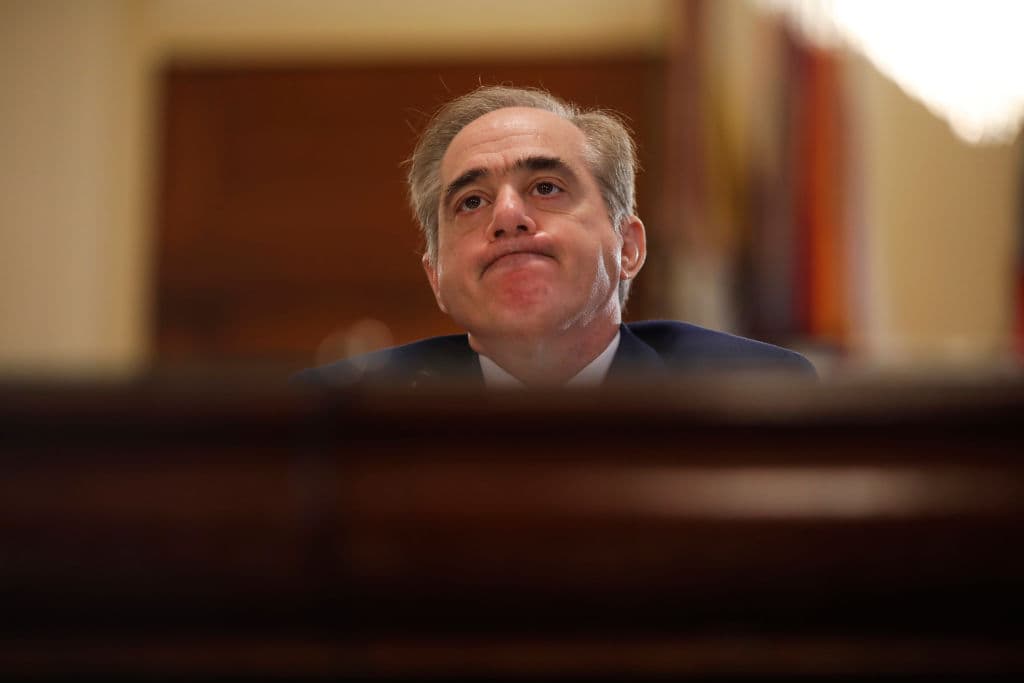 WASHINGTON, DC - FEBRUARY 15: Veterans Affairs Secretary David Shulkin testifies before the House Veterans' Affairs Committee on Capitol Hill on February 15, 2018 in Washington, DC. Shulkin is under fire for misrepresenting a taxpayer funded trip to Europe. (Photo by Aaron P. Bernstein/Getty Images)