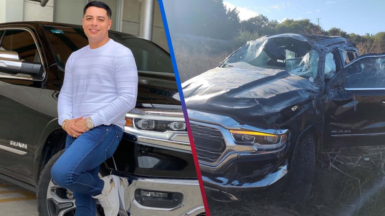 Eduin Caz: Dramáticas imágenes de su camioneta en un accidente, el cantante despierta sobresaltado para aclarar qué pasó